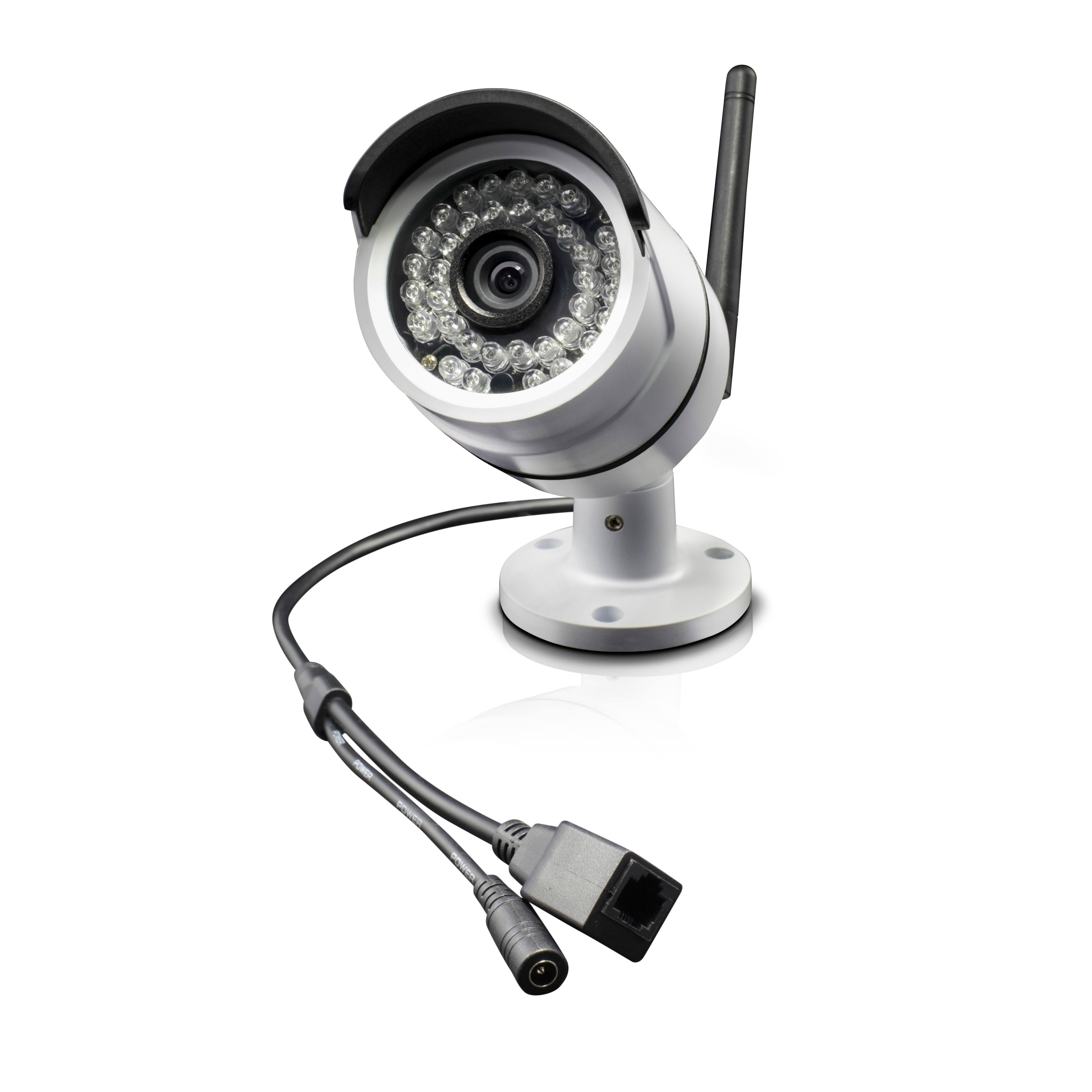 All-in-One Wi-Fi HD 4-Channel Monitor with 2 Outdoor Cameras Night Vision Wireless 7x22 LCD R807303