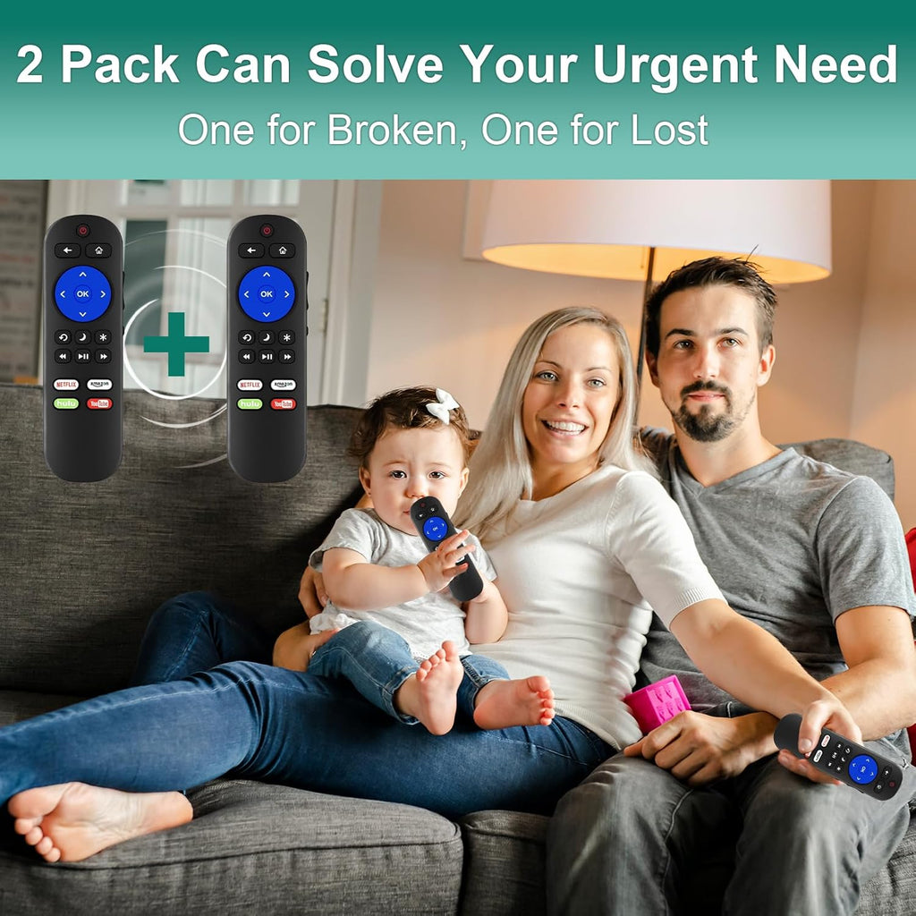 Pack of 2 Universal Remote for Roku TV P705848