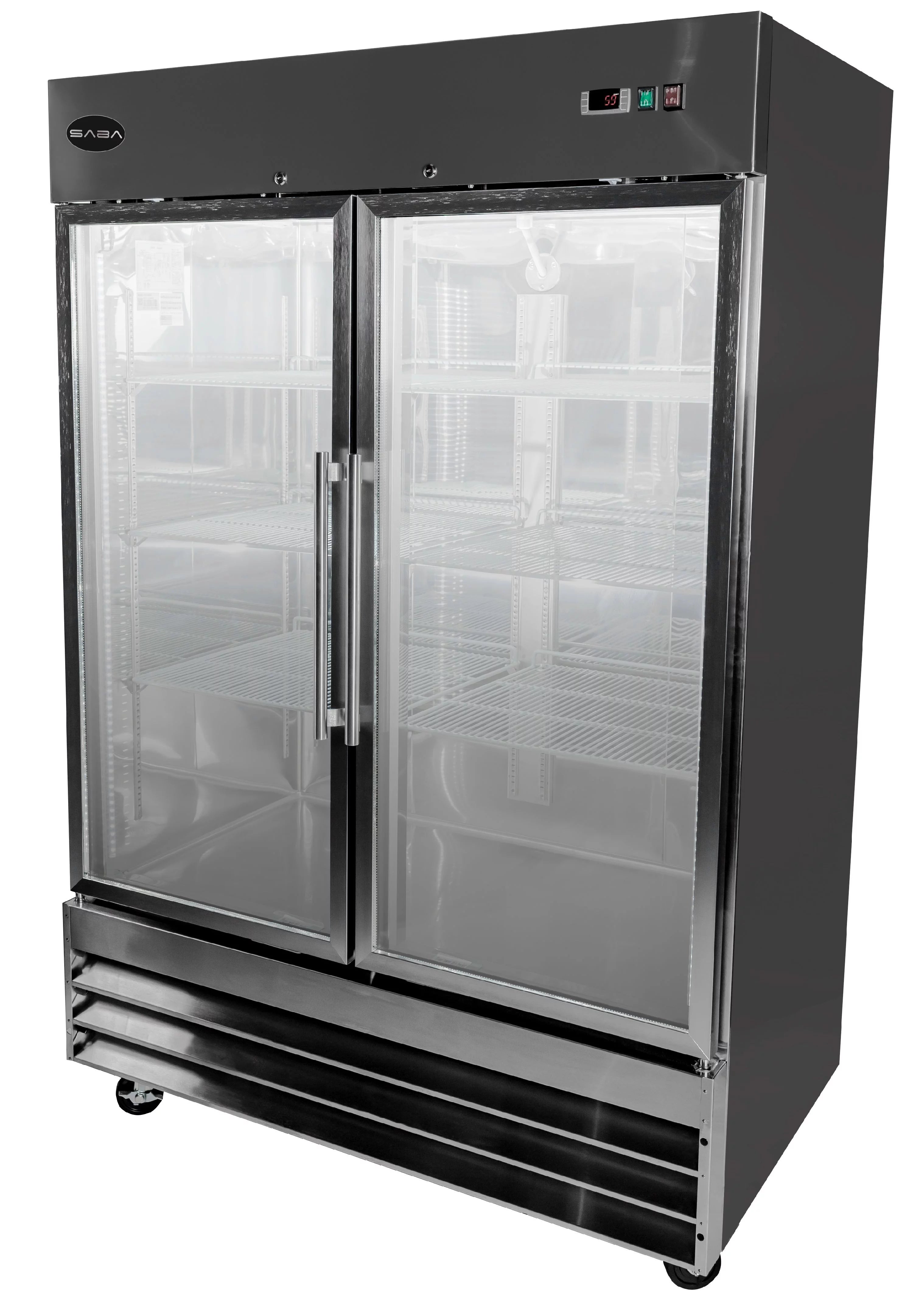 47 cu ft Stainless Steel Glass Door Reach-In Refrigerator S869