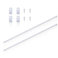 White 26" - 48" Adjustable Door Curtain Rods N732