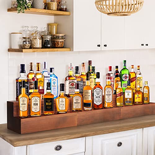 2 Pack 16 Inch 2 Tier Real Wood Bar Shelves N581