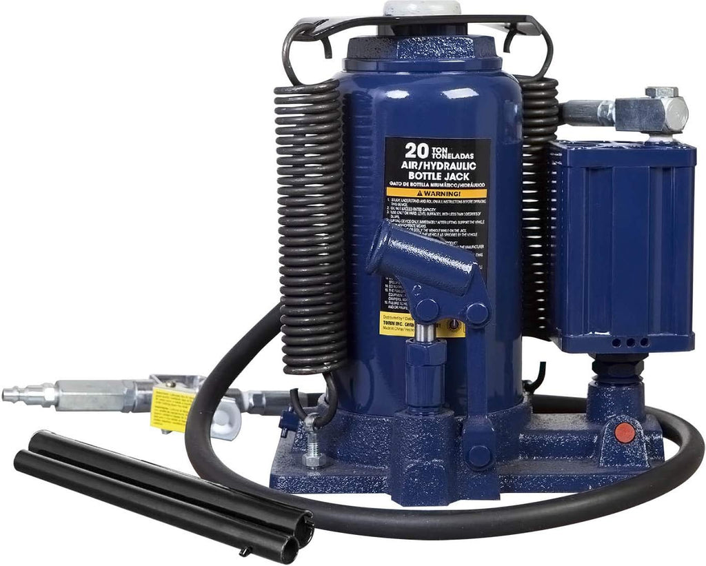 20 Ton Capacity Pneumatic Air Hydraulic Heavy Duty Bottle Jack with Manual Pump J149259