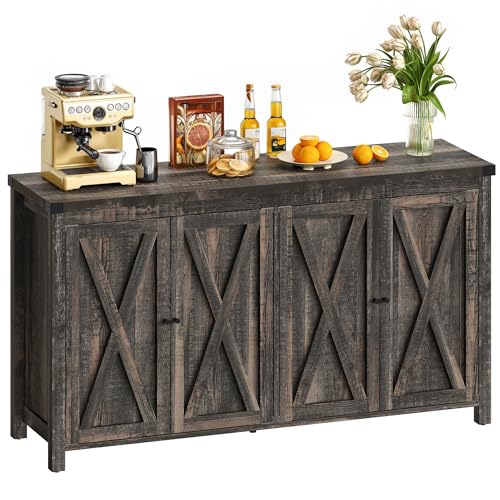 Oak Sideboard Buffet Cabinet with Storage and Doors S314257