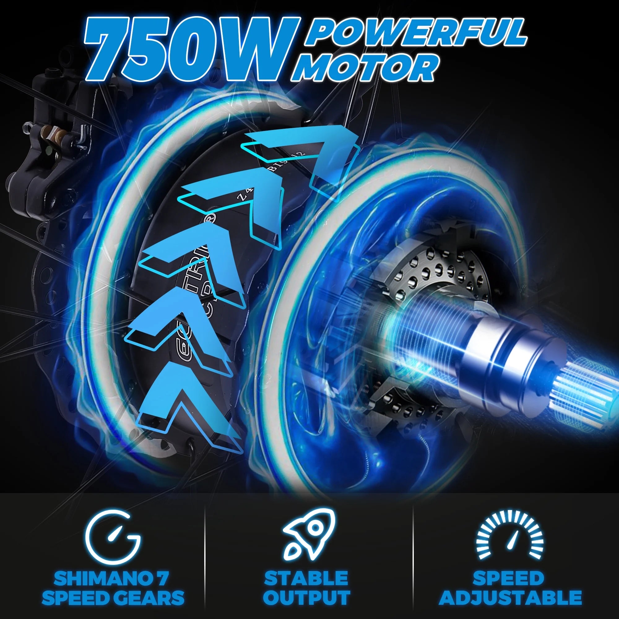 750 W 48 V 12.5 AH 26" Fat Tire Electric Bicycle M554158
