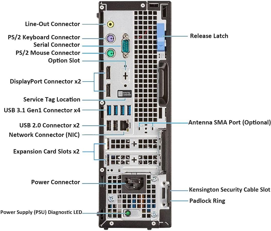 Dell Optiplex 7060 SFF Desktop Computer PC Intel 8th Gen i7-8700 16GB DDR4 Ram 512GB NVMe M.2 SSD Windows 11 Pro Wireless Keyboard & Mouse A40964