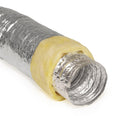 6" Flexible Aluminum Ducting Hose Insulated R-4.2 Air Duct Pipe - 25' Long X679385