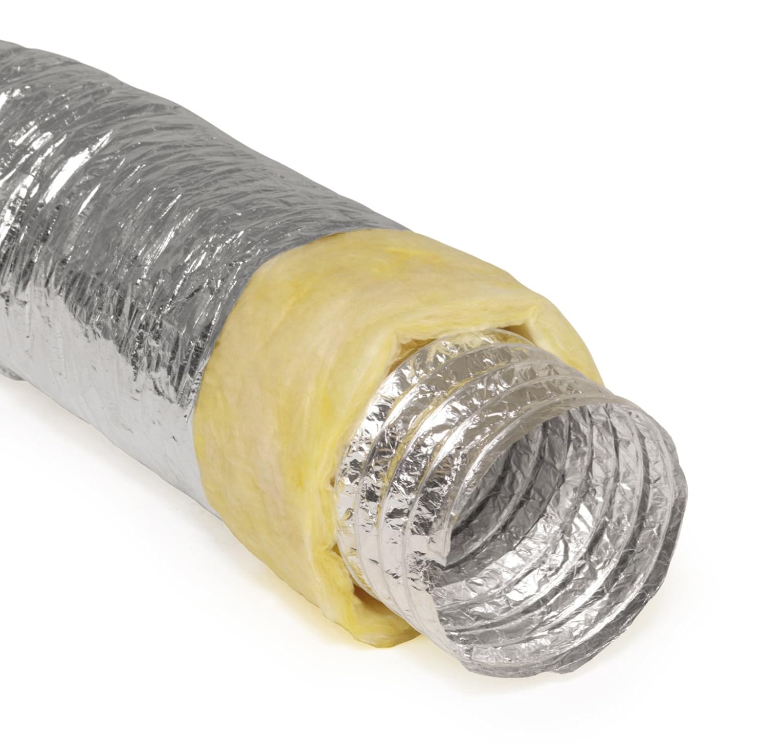 6" Flexible Aluminum Ducting Hose Insulated R-4.2 Air Duct Pipe - 25' Long X679385