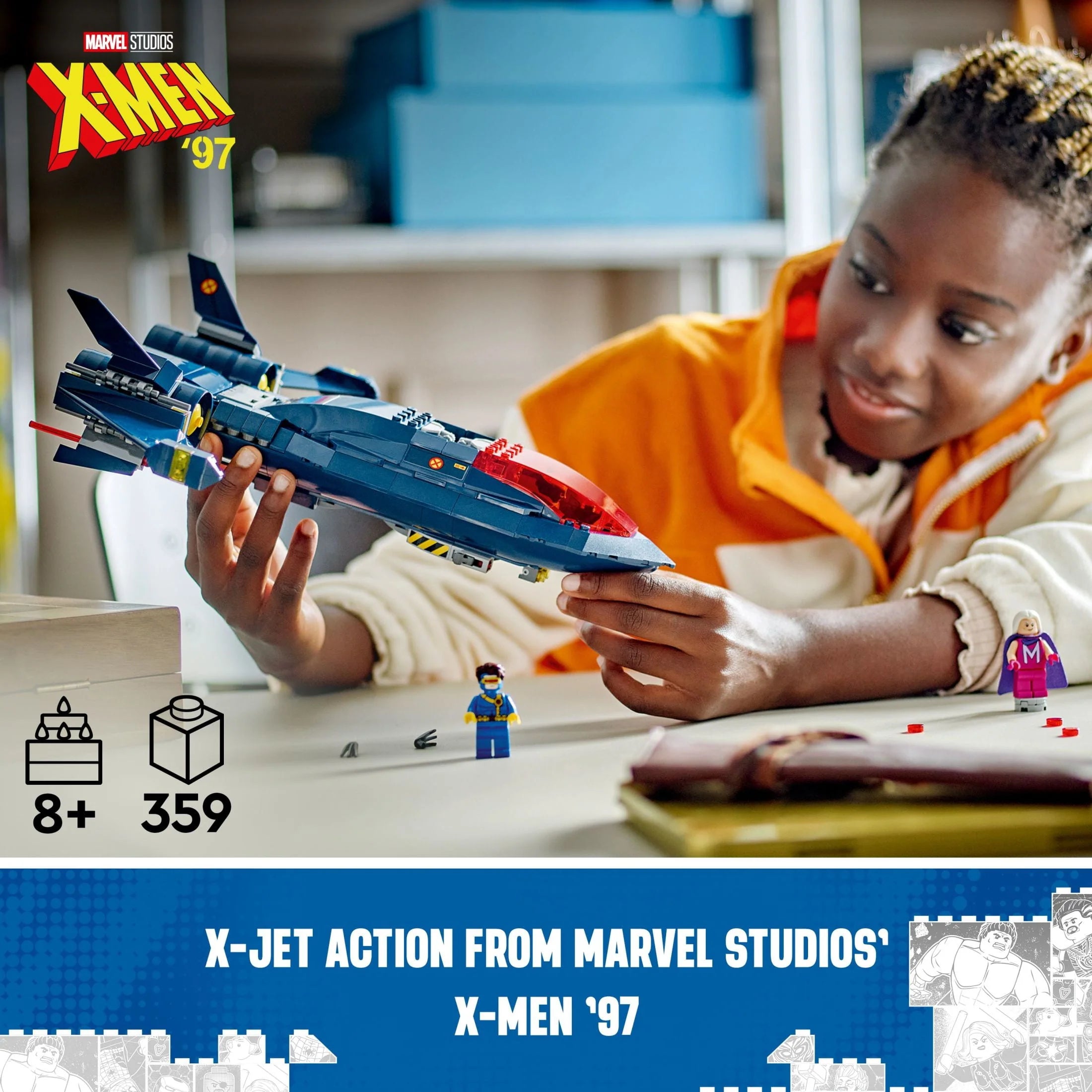 X-Jet Toy Plane Model Building Kit with 4 Minifigures A673174