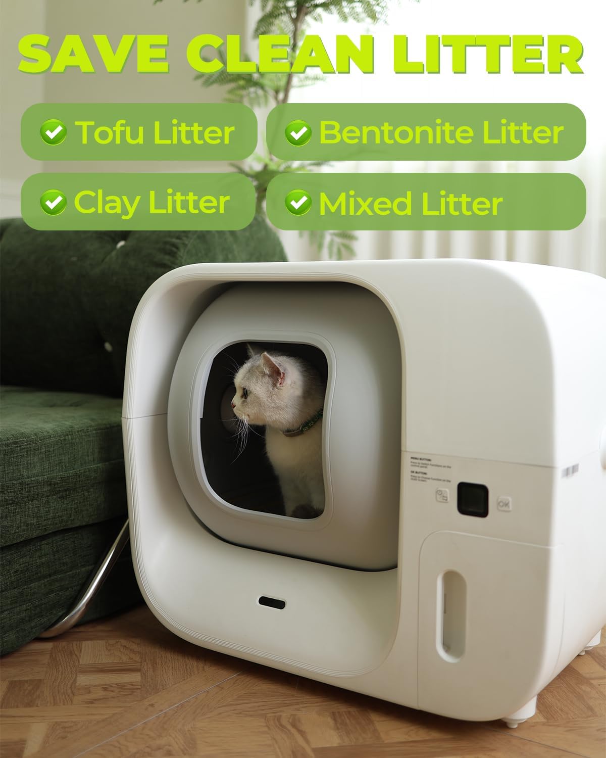 Automatic Self Cleaning Cat Litter Box with Trash Bags R6722