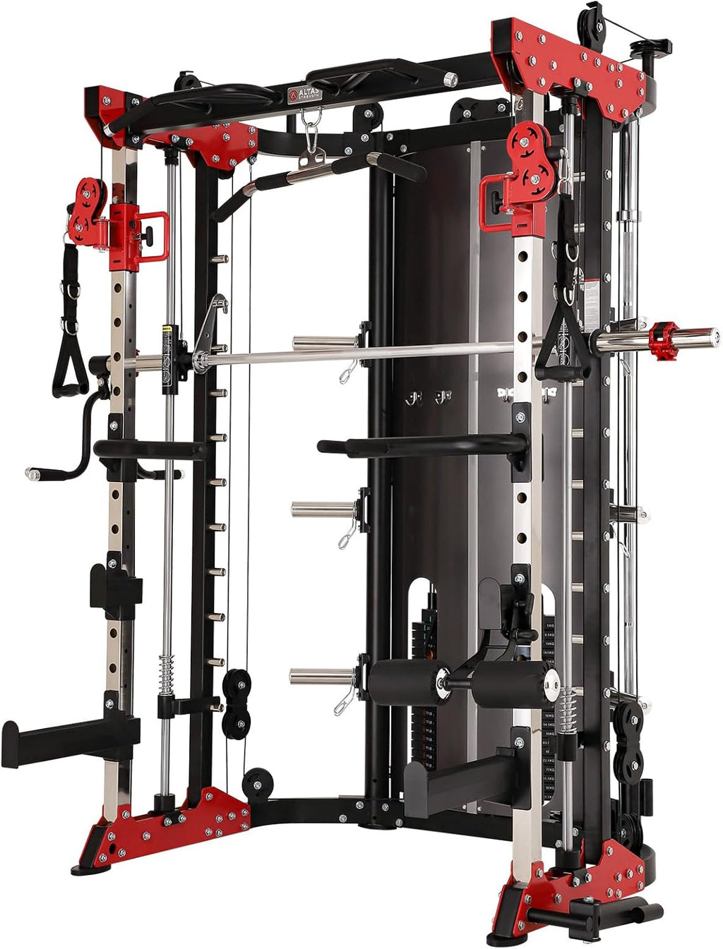 Home Gym Smith Machine with Pulley System Squat Rack Pull Up Bar K984