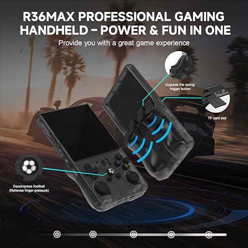 Retro Handheld Game Console 128G Built-in 18000+ Classic Games 4.0-in IPS Screen Black Y409568