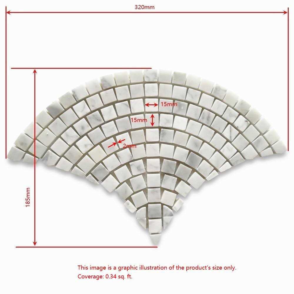 13 x 7 Marble Mosaic Sheet Subway Wall & Floor Tile Q49363