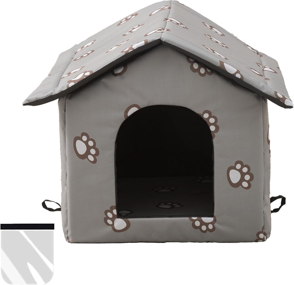 Grey Large Weatherproof Insulated Cat House G93462