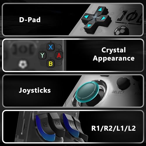 Retro Handheld Game Console 128G Built-in 18000+ Classic Games 4.0-in IPS Screen Black Y409568