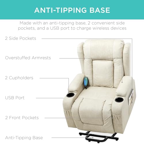PU Leather Electric Power Lift Recliner Massage Chair with USB Port L887