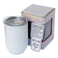 White 12oz Stainless Steel Insulated Travel Tumbler with Lid B71962