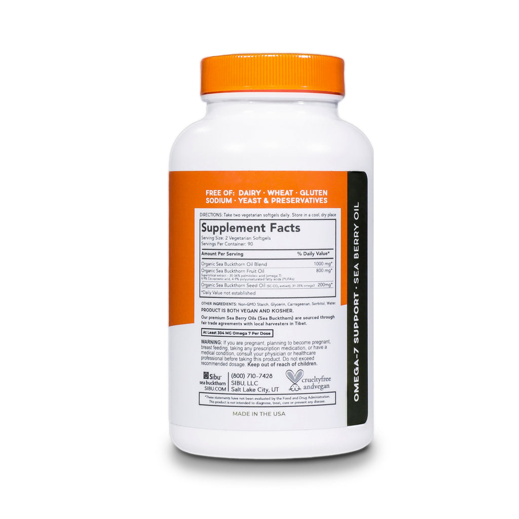 120ct Omega-7 Sea Buckthorn Softgels W758036