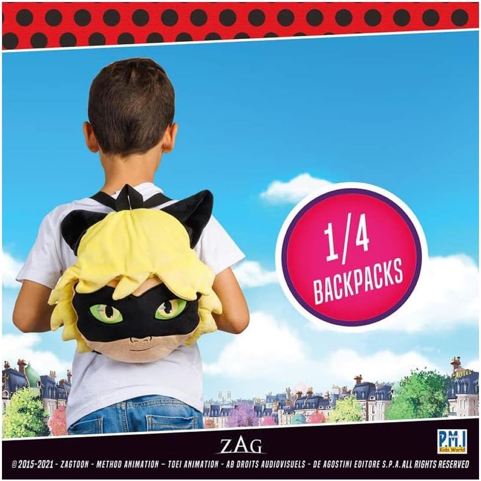 12-Inch Miraculous Ladybug Plush Backpack K81055
