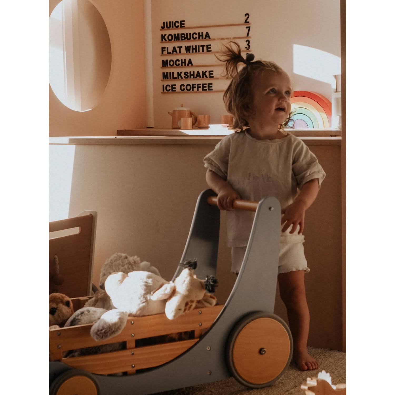 Blue 2-in-1 Cargo Walker Wagon P98865