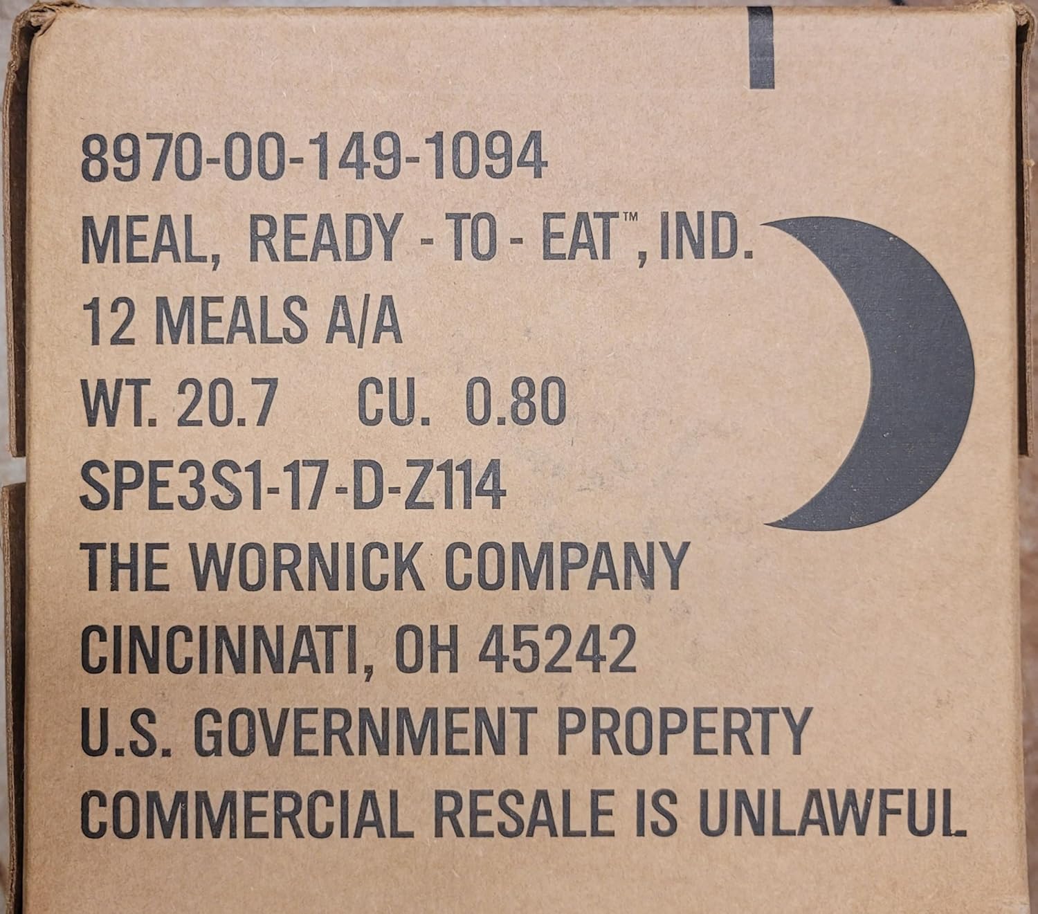 Meals-Ready-To-Eat Case O50809