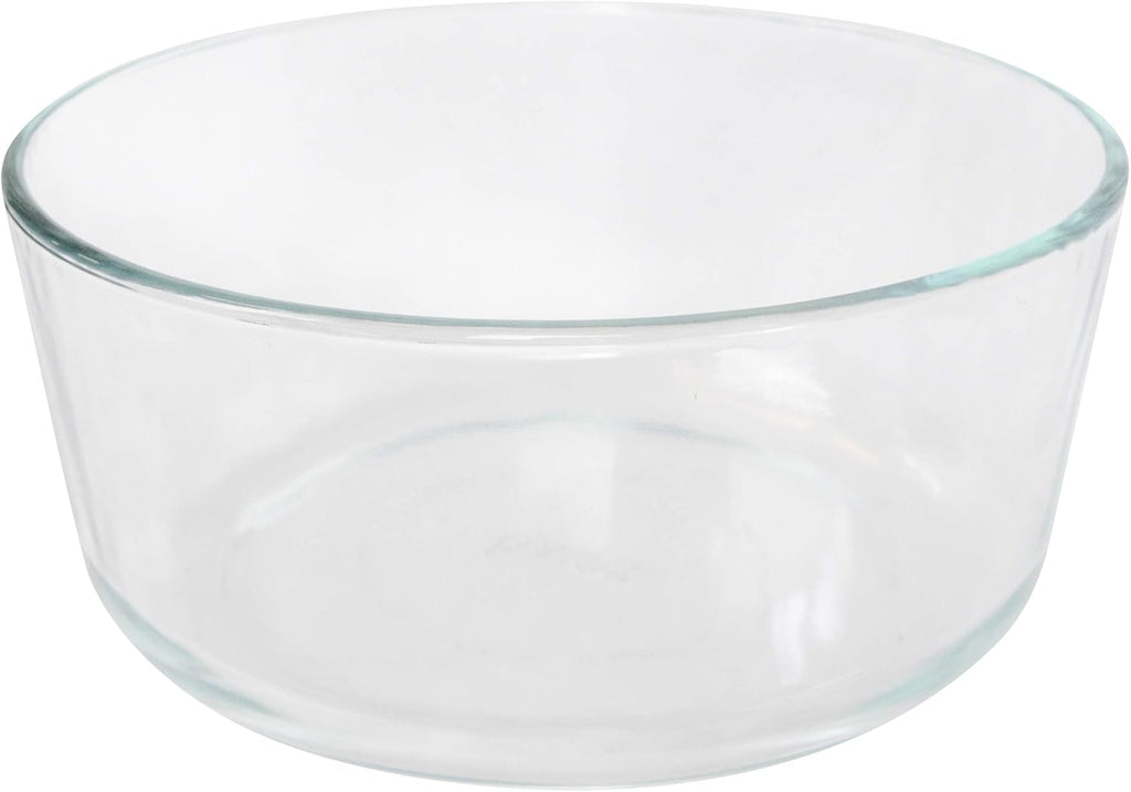 7-Cup Clear Glass Storage Bowl with White Silicone Lid A19522