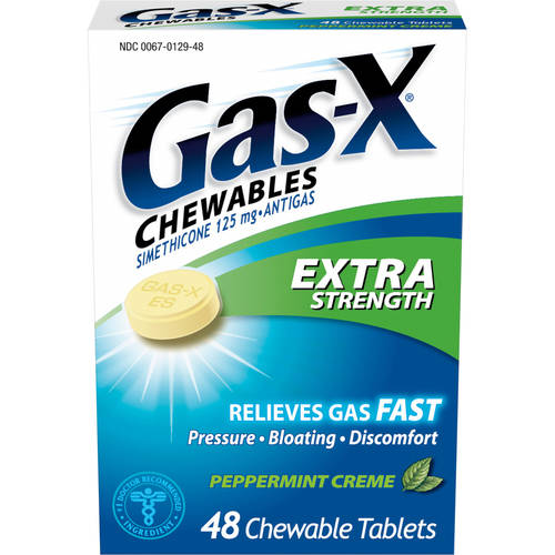 Peppermint Creme Gas Relief Chewable Tablets, 48 Count X44217
