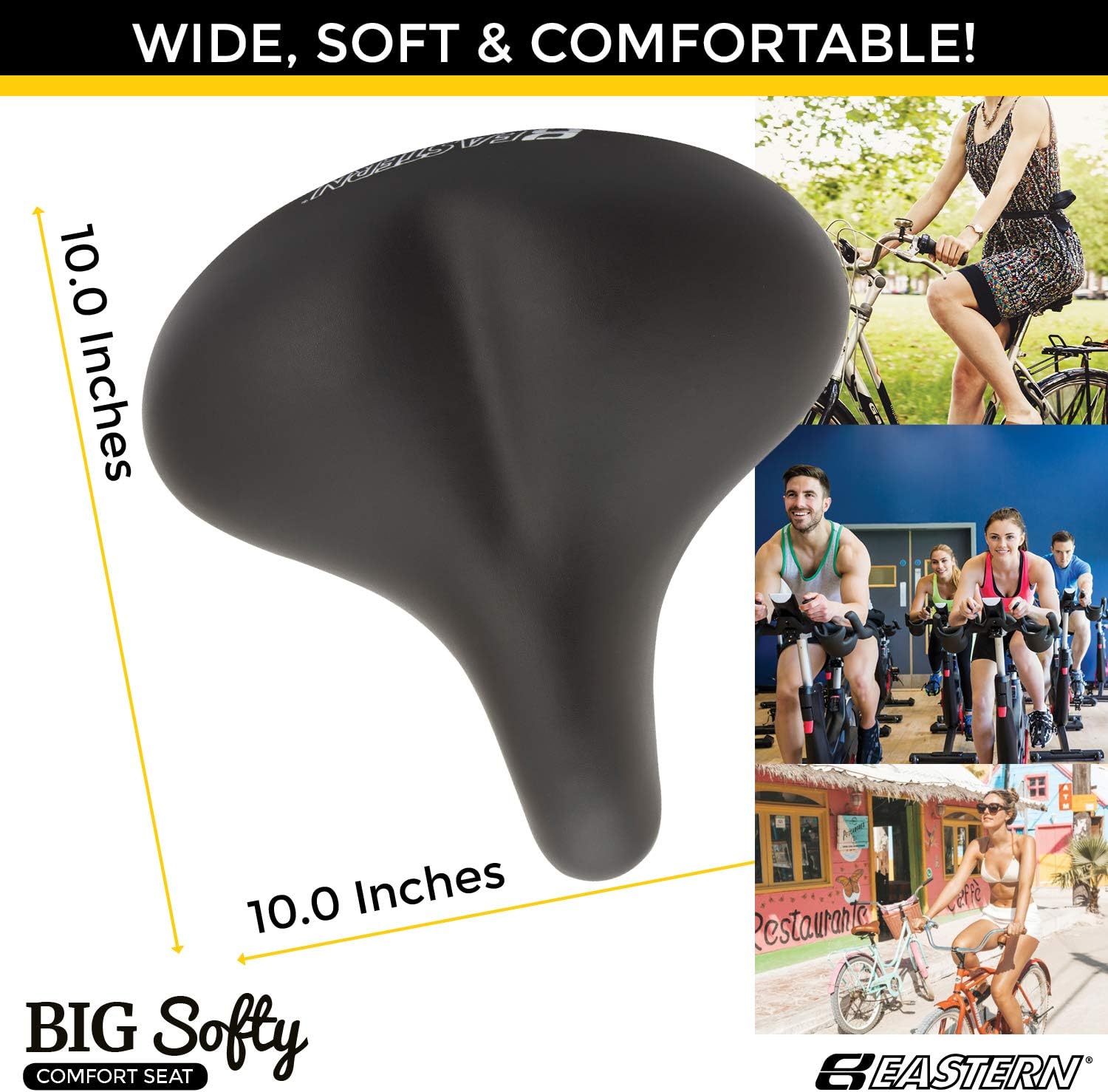 Large Wide Padded Bicycle Saddle Y842