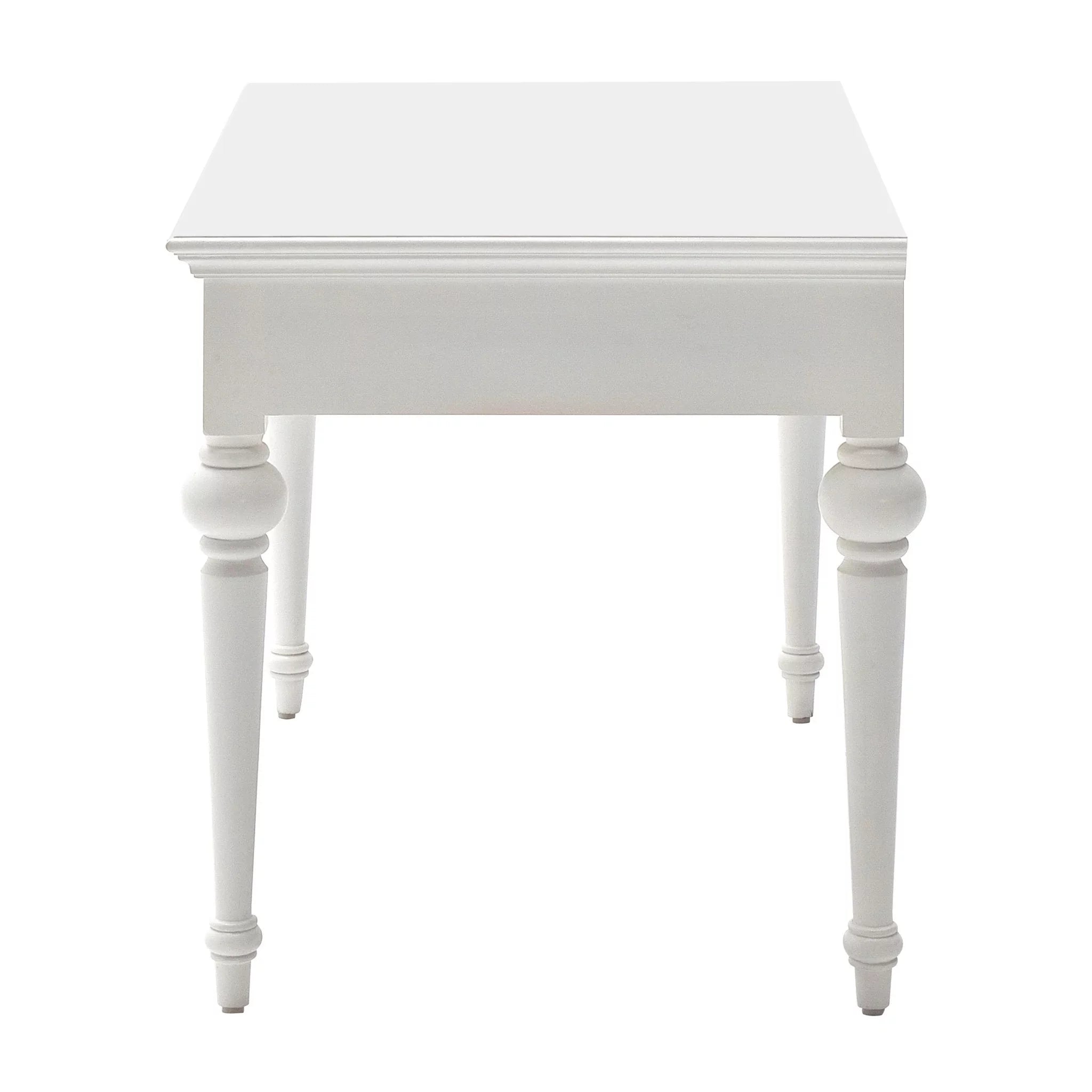 Antiqued White Writing Desk with Hutch B9366
