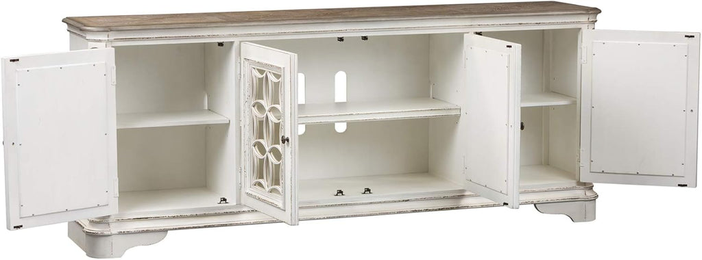 Antique White TV Console Q5902