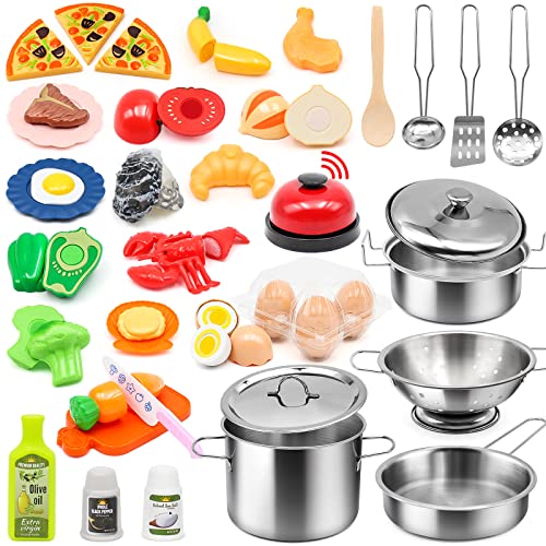 38Pcs Stainless Steel Toy Cookware Set U987