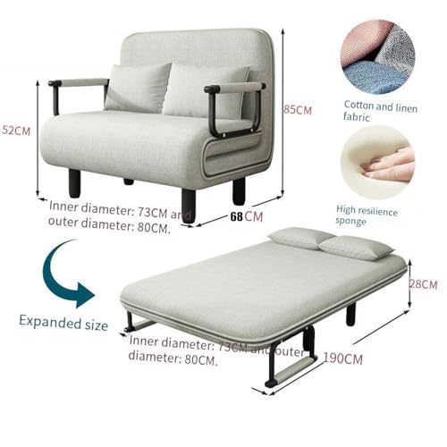 Twin Size Memory Foam Convertible Sofa Bed with Washable Cover I2045