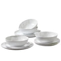 12-Piece Melamine Grey and White Marble Dinnerware Set P807