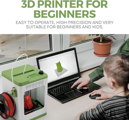 Mini 3D Printer with Auto Leveling, 10M PLA Filament, and SD Card F8528