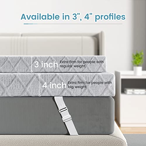 3 Inch Firm Memory Foam Mattress Topper Twin Size T987461