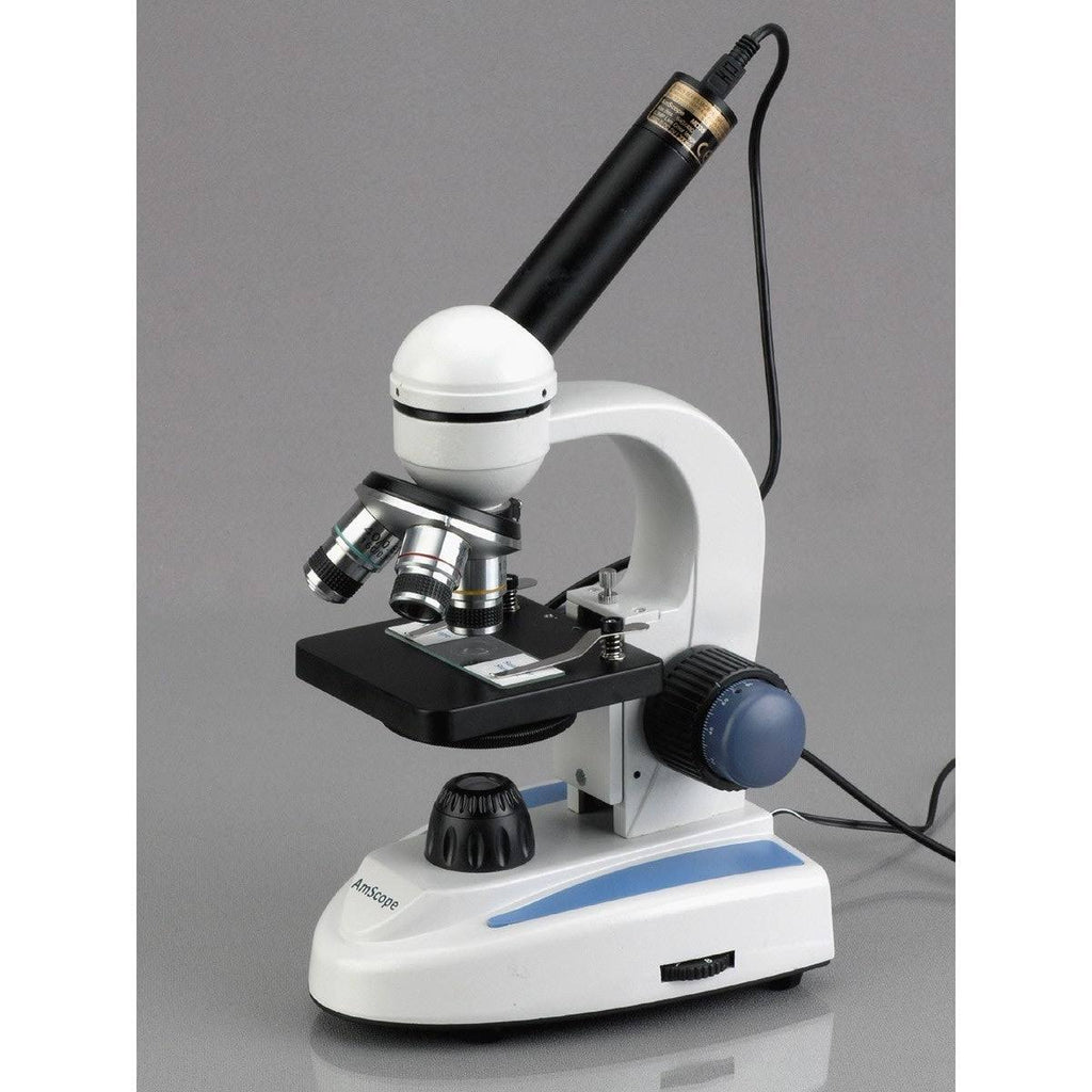40X-1000X Metal Glass Student Microscope with USB Digital Camera J5529