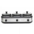 Stainless Steel Triple Slow Cooker Y22364