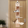 4-Tier Door Hanging Cat Tree with Scratching Post and Hammock G317251