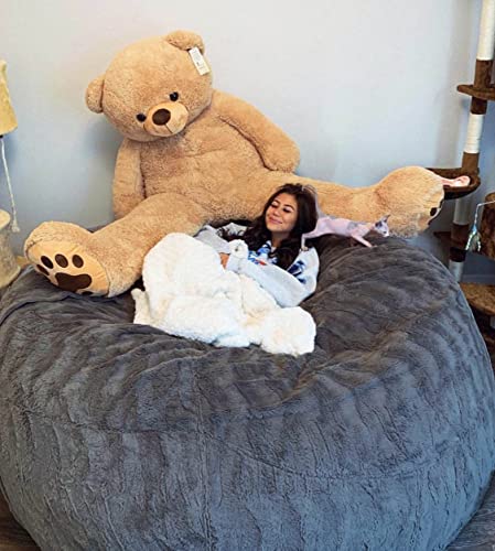 Large Round Soft Fluffy Bean Bag Cover S264