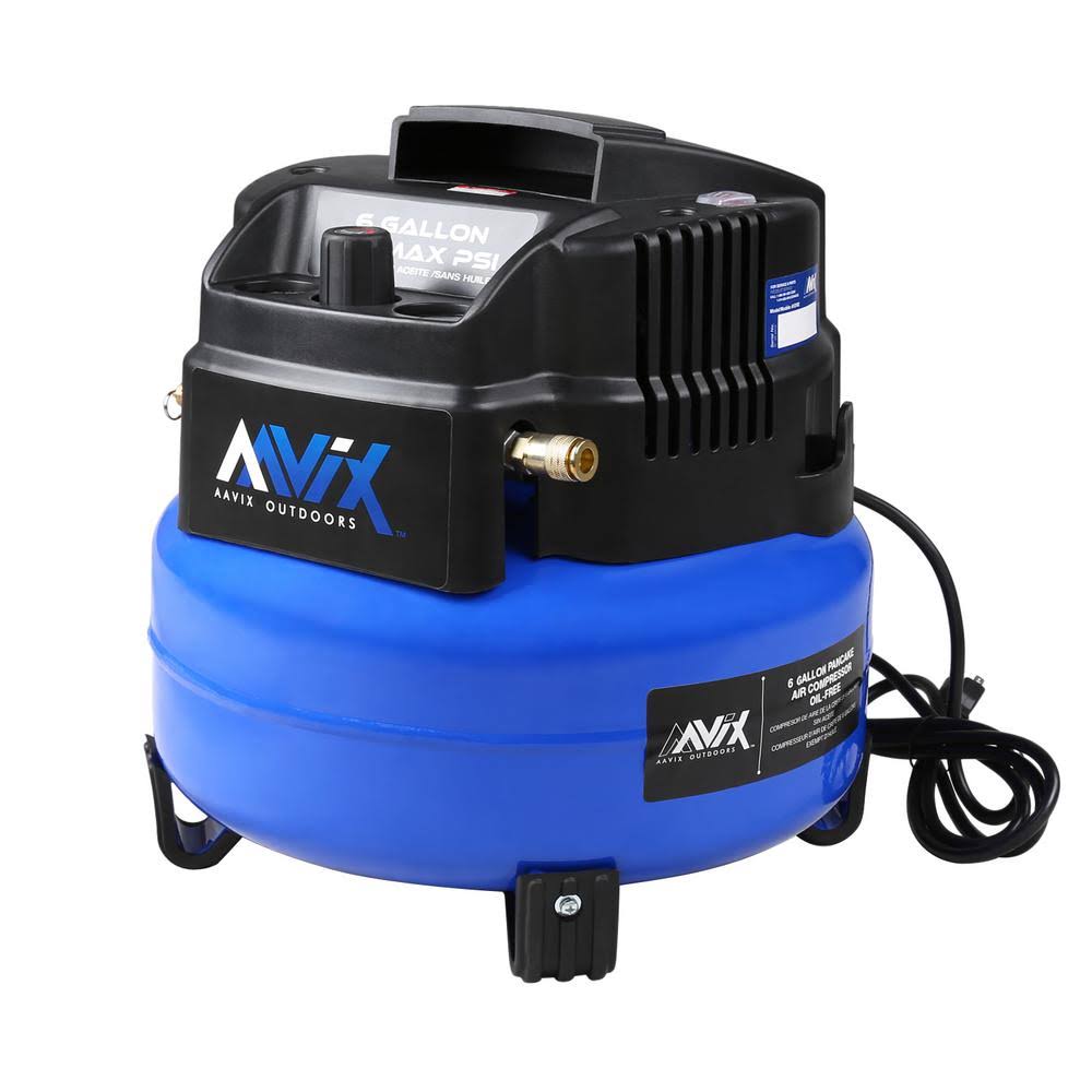 6 gal. Portable Electric 150 PSI Oil-Free Pancake Air Compressor H360