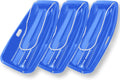 Blue 3 Pack Plastic Toboggan Snow Sled with Handles and Pull Rope F2508