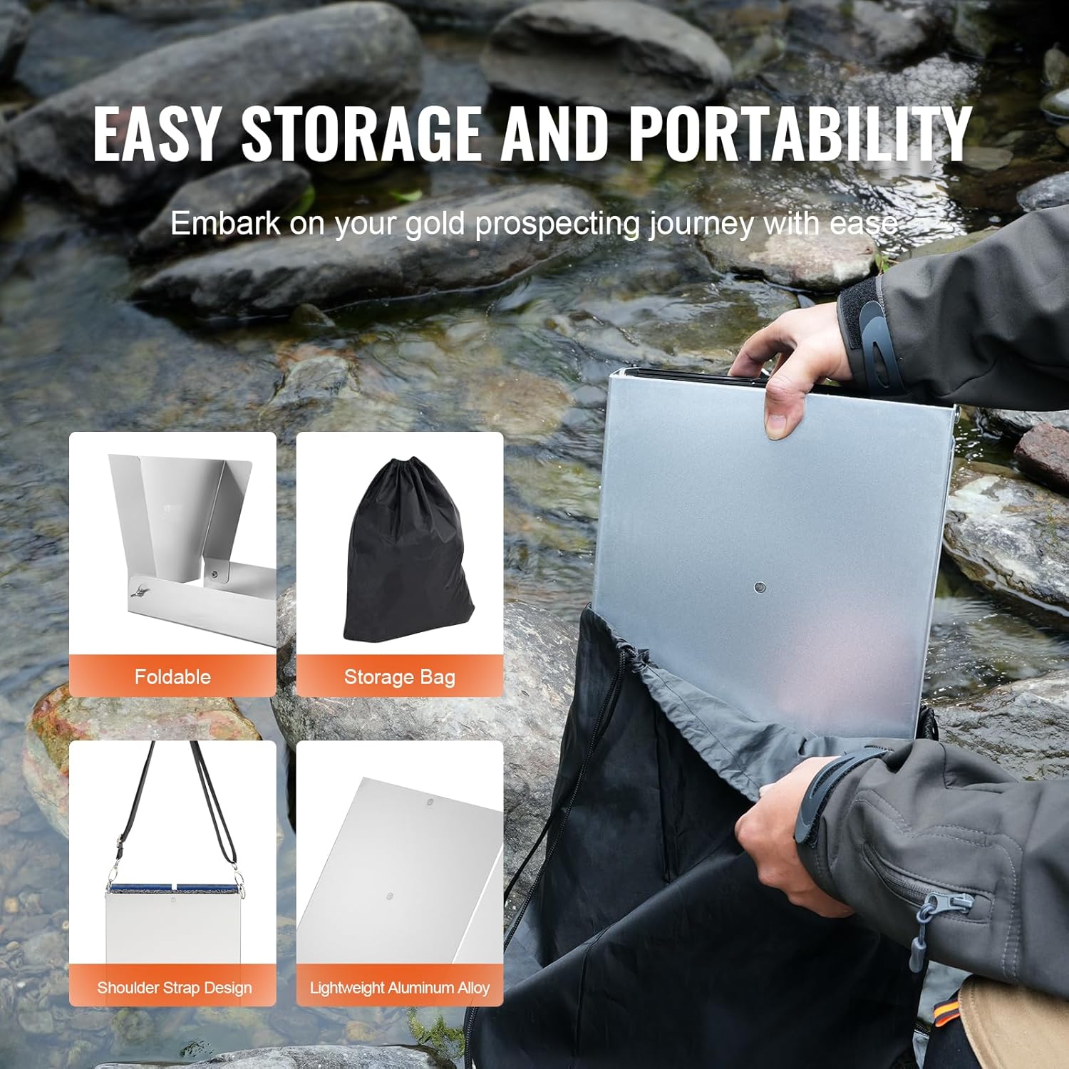 23pc Gold Prospecting Equipment Kit with Gold Pan E785