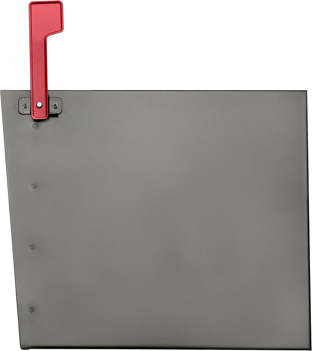 Graphite Bronze Stainless Steel Locking Post Mount Parcel Mailbox L291