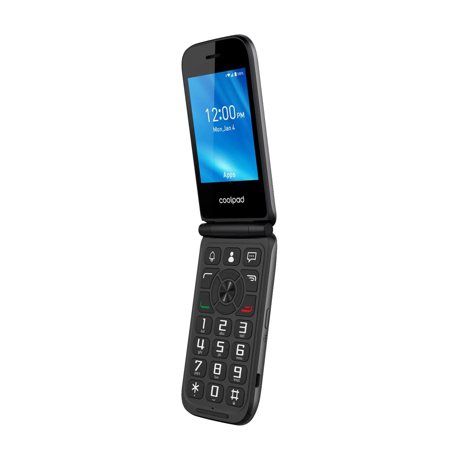 Gray GSM Unlocked 8GB 4G LTE Big Button Keypad Flip Phone F125