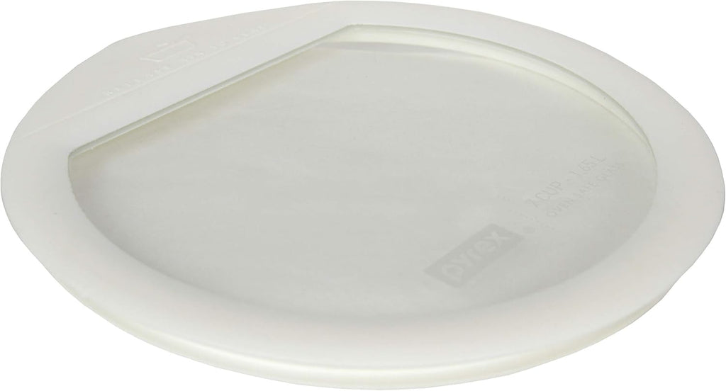 7-Cup Clear Glass Storage Bowl with White Silicone Lid A19522