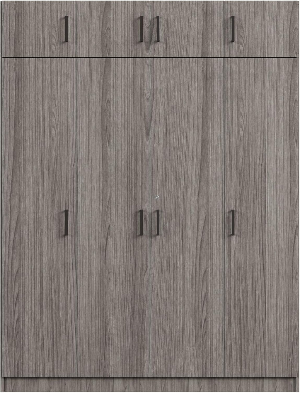 Gray 4-Door 1 Drawer Wood Wardrobe J3015