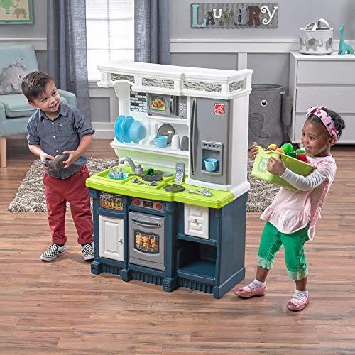 20 Piece Blue White Green Play Kitchen Set C81966