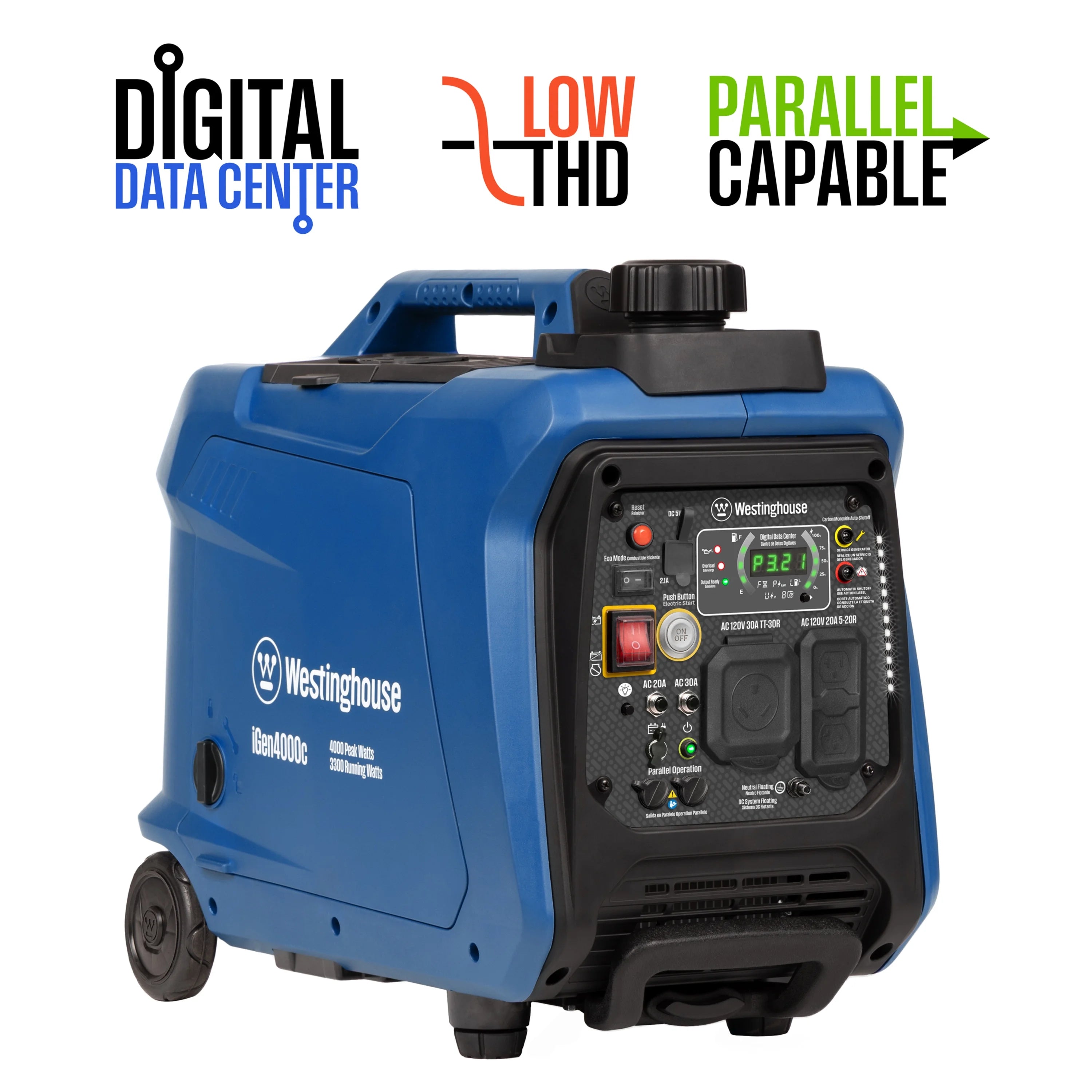 4000 Peak Watt Gas Portable Inverter Generator with Remote Start X632