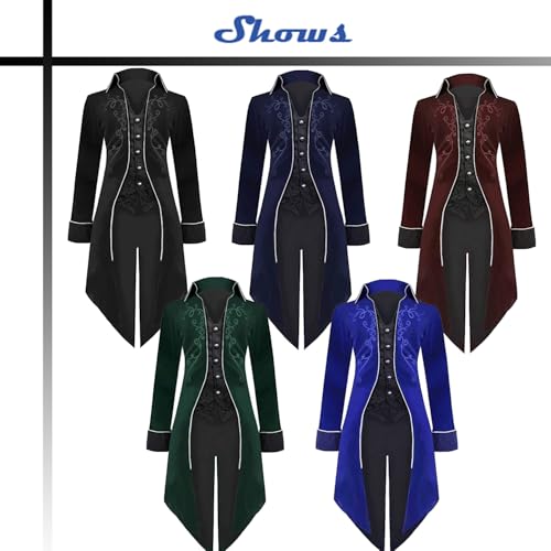 Medieval Steampunk Tailcoat Halloween Costumes Jacket S815