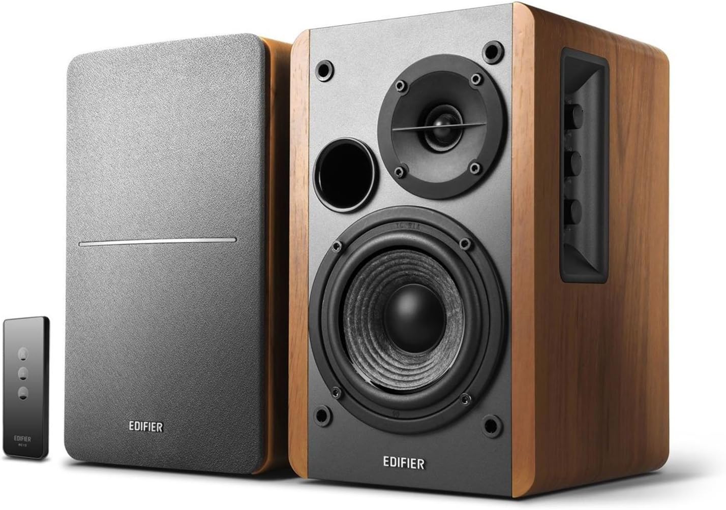 Powered Bookshelf Speakers - 2.0 Active Near Field Monitors - Wooden Enclosure - 42 Watts RMS S21996