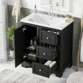 Green Solid Wood Bathroom Vanity with Sink and 3 Drawers S383380